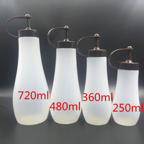 Plastic squeeze sauce bottle Food grade sauce seasoning bottle Tomato salad salad sauce squeeze bottle Press-type tip commercial