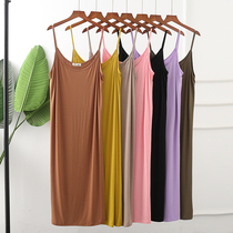 2019 European and American style holiday seaside fairy suspenders dress summer V-neck long skirt loose big A swing skirt simple temperament