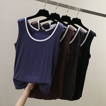 Sleeveless Vest Woman Summer Easy Hit Color Big Code Hit Bottom Inner Hitch Moir Mom Yoga Movement Sleeveless Blouse