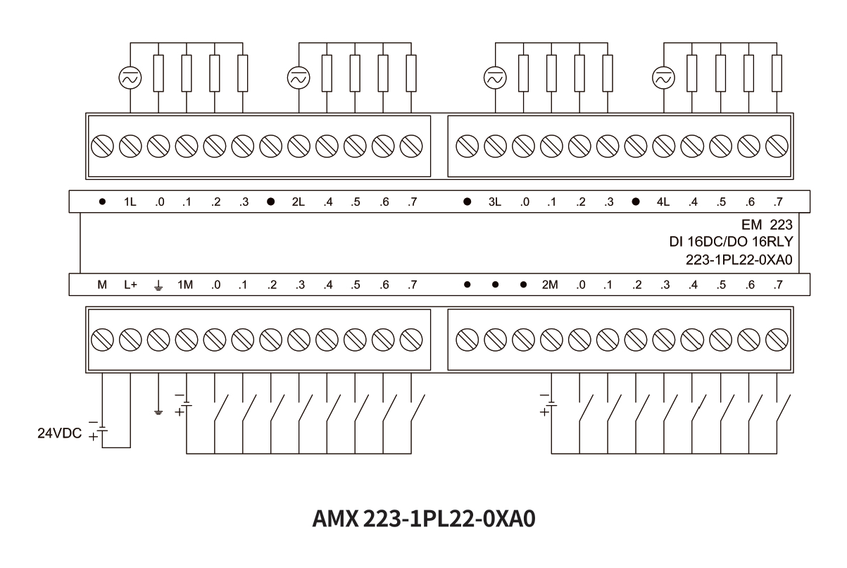 适用西门子s7-200数字量模块8入8出继电器em223 223-1ph22-0xa8