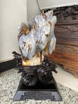 Myanmar tree jade rough Small and medium-sized ornaments Ice species wood fossil Silicified wood modeling stone Lucky town House strange stone