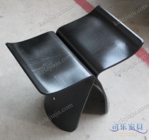 Ash Wood Black Butterfly Chair Low stool Shoe stool Bathroom Stool Makeup Stool Butterfly Stool
