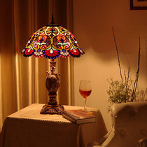 Yixuan desk lamp Nordic retro light luxury classical lamps Living room study Creative glass bedroom bedside lamp