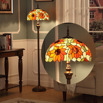 European living room Bedroom study Pastoral floor lamp Creative sun flower bed Headlamp Bar cafe lamp