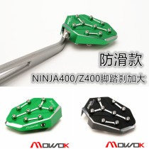 MOWOK motorcycle accessories for Kawasaki Ninja NINJA400 Z400 modified foot brake to increase anti-skid