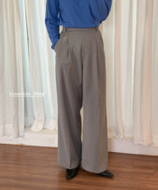 Lonslanz homemade 2021 spring summer thick model type gray suit pants