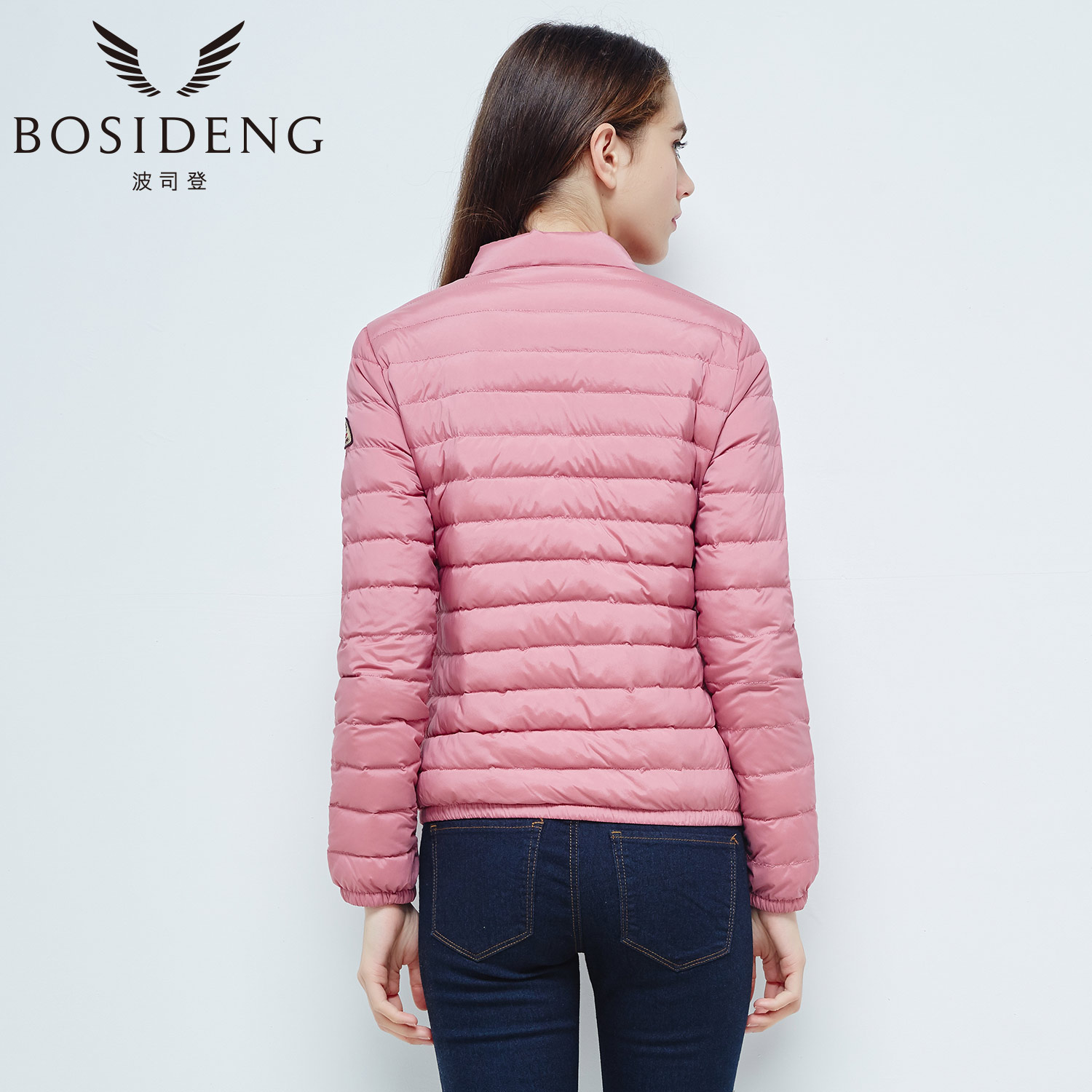 Bosideng/波司登2016新款修身轻薄秋季立领女式羽绒服B1601018产品展示图2