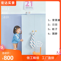 New Childrens Real Nordic Style Reform Without Shining Studio Themed Capture Prop Blue