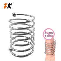 Winding lock fine ring male penis thread rotating bondage collar Stainless steel JJ bird cage metal adult supplies