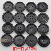 Suit button button button for Mens Women Matte Black Premium coat trench coat coat resin button pants round