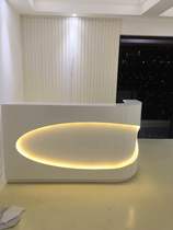 Painted childrens front desk cashier counter bar reception desk clothing store kindergarten counter computer desk is a special shape