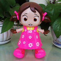 Dancing little girl infant electric swing cartoon toy sound and light robot male