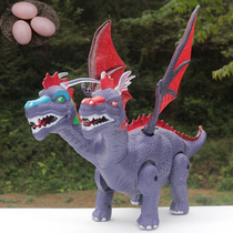 Electric dinosaurs will lay eggs simulated animals infants and young children will walk Brachiosaurus 3-6-year-old baby toys