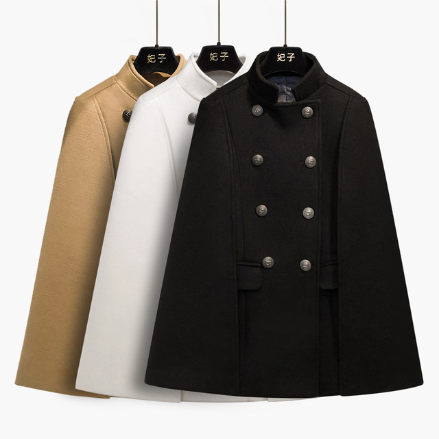 Princess's small fur coat women's short fall / winter 2020 new black cape Cape Cape British tweed coat Princess's small fur coat women's short fall / winter 2020 new black cape Cape Cape British tweed coat