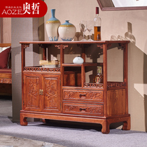 Red Wood Dining Side Cabinet Tingle Hedgehog Purple Sandalwood Tea Water Cabinet Flowers Pear Wood New Chinese Preparation Dining Cabinet Solid Wood Living Room Lockers Furniture