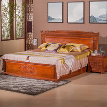 ao zhe mahogany double rosewood bed sandalwood hedgehog 1 8 meters nuptial bed luxury bedroom furniture PZ3