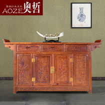 OZheclassical Chinese solid wood door hall Shoes Cabinet Red Wood Xuan Guan Budu Hedgehog Purple Sandalwood Case for Table A-G06