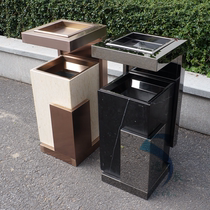 Stainless steel hotel trash can Lobby marble soot bucket Office building elevator entrance hotel indoor peel box