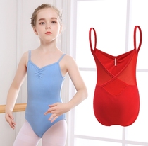 Childrens practice suit Girls dance suit Tutu Girls dance Gymnastics Examination suit Suspenders Chinese dance