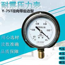 Shanghai Jiangyun Y-75T Radial Belt Pressure Gauge Marine Hydraulic Hydraulic Pressure Gauge 0-1 6Mpa