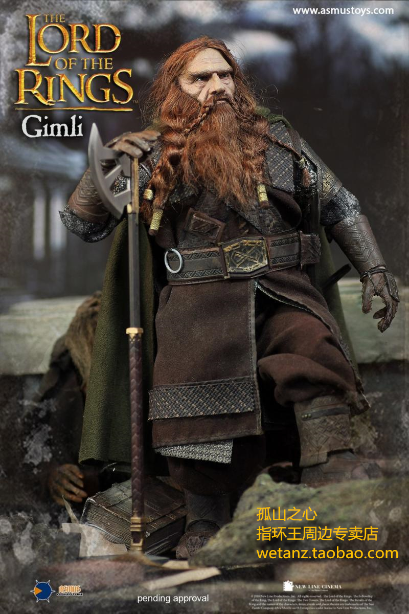 asmus toys 1/6 矮人王 魔戒指环王周边 金雳 吉姆利 gimli 兵人