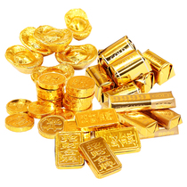 Gold coin gold bar gold brick ingot dark chocolate 500g childrens bulk chocolate cake baking decoration
