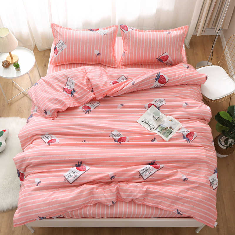 washed quilt cover single student dormitory single 1.5 bed double 200*230 meter cartoon cotton cloth plus quilt cover