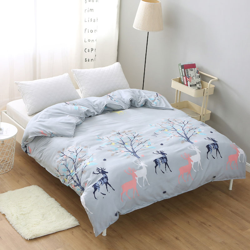 washed quilt cover single student dormitory single 1.5 bed double 200*230 meter cartoon cotton cloth plus quilt cover