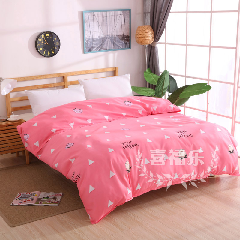 washed quilt cover single student dormitory single 1.5 bed double 200*230 meter cartoon cotton cloth plus quilt cover