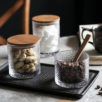 Home Kitchen Moisture-Proof Food Dried Fruits Coffee Sealed Jar Glass Five Grain Cereals Storage Tank With Lid Glass Jars