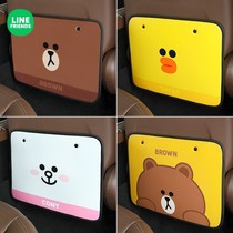 Brown Bear Cartoon Cute Car Chair Back Anti Kick Cushion Rear Seat Backrest Anti Kick Cushion