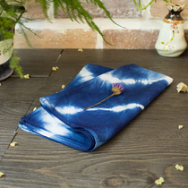 Orchid dyed plant blue dyed tie-dyed handkerchief special cotton handkerchief national characteristic handicraft gift