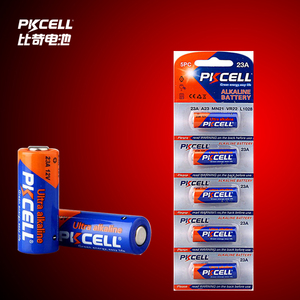 pkcell 电池23a 12v门铃引闪器防盗器吊灯卷帘门遥控器小电池5节