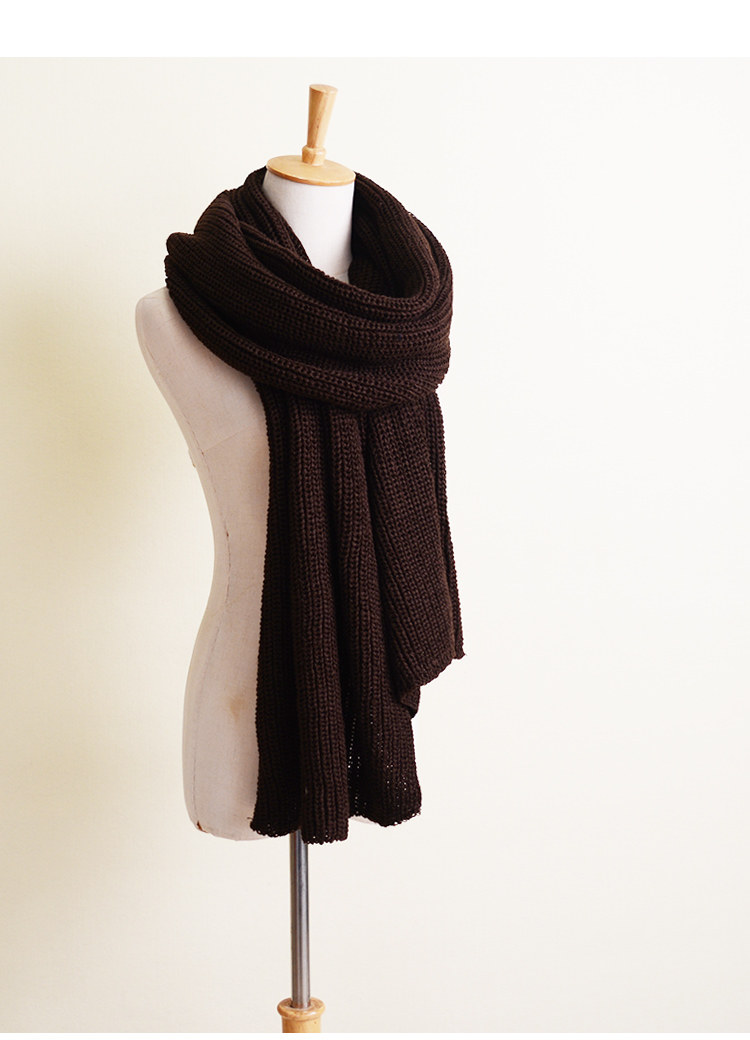 毛线围巾女冬季韩版百搭针织超长加厚保暖学生围脖情侣男女款围巾