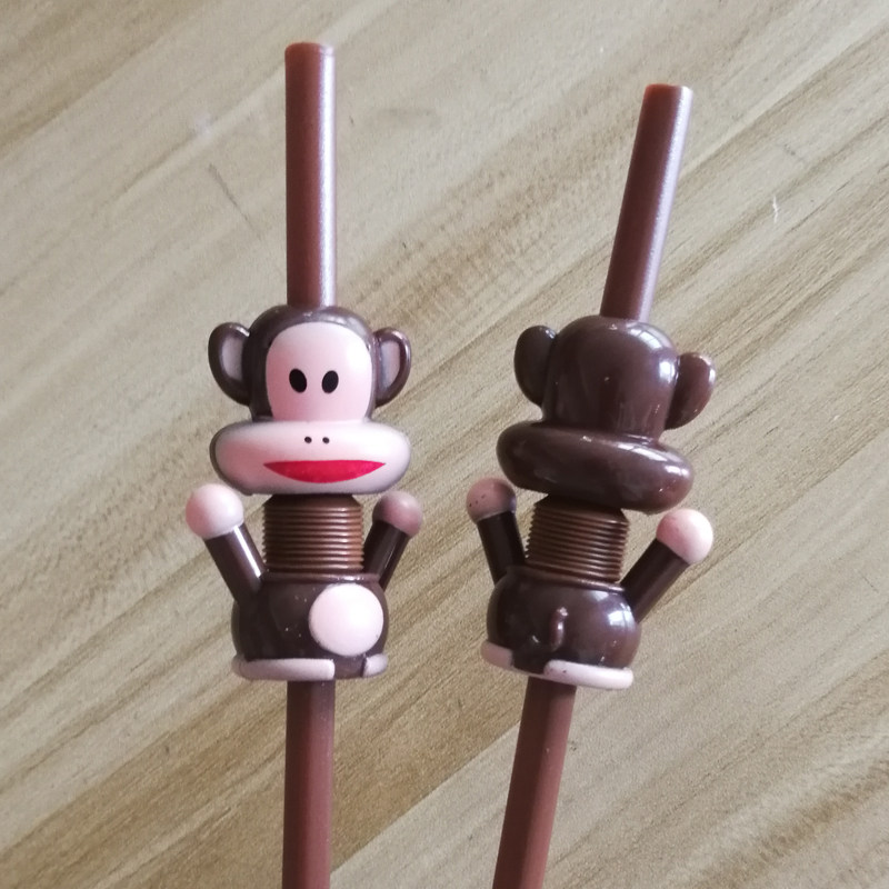 超萌可爱小鸭子吸管动物造型加长可弯果汁饮料环保吸管可重复好看