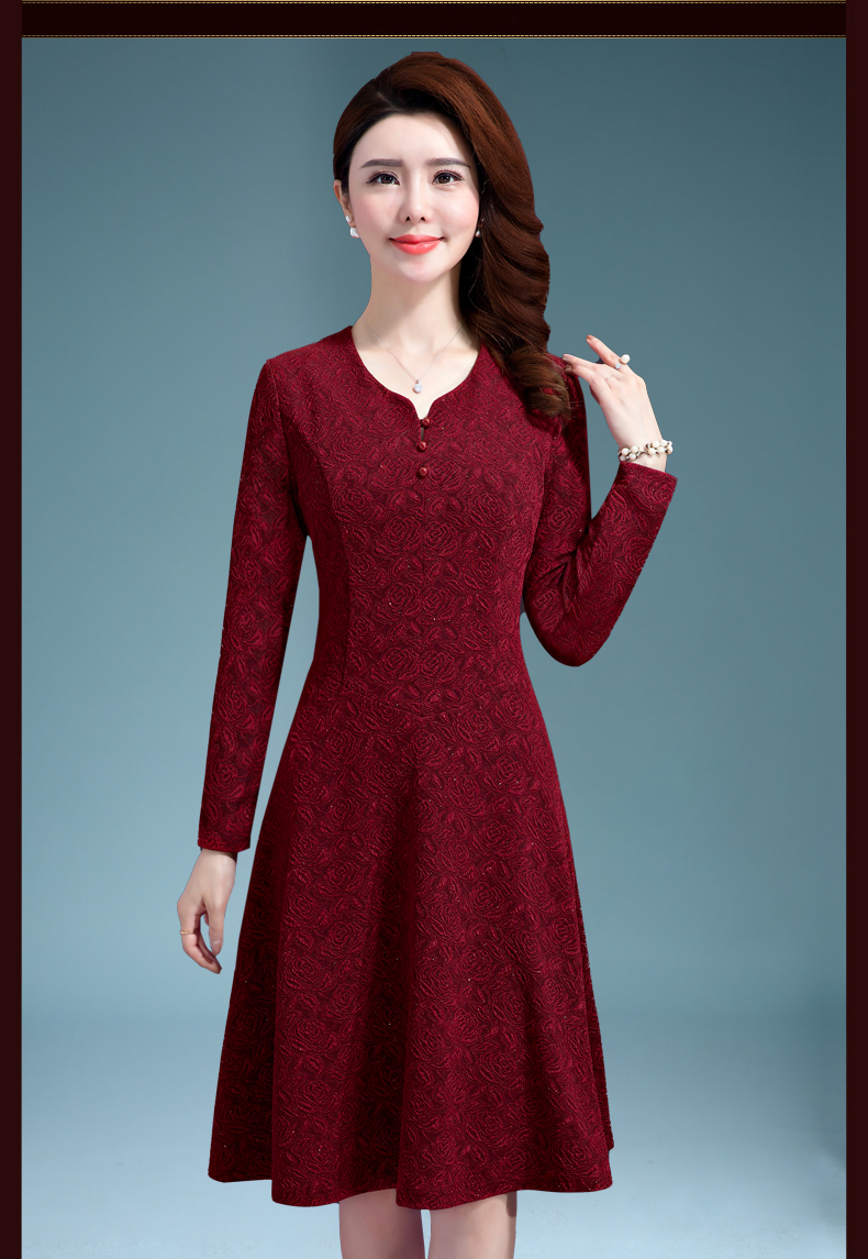 恋名媛五一儿子结婚礼妈妈装连衣裙小个遮肚洋气母亲喜婆婆婚宴礼服