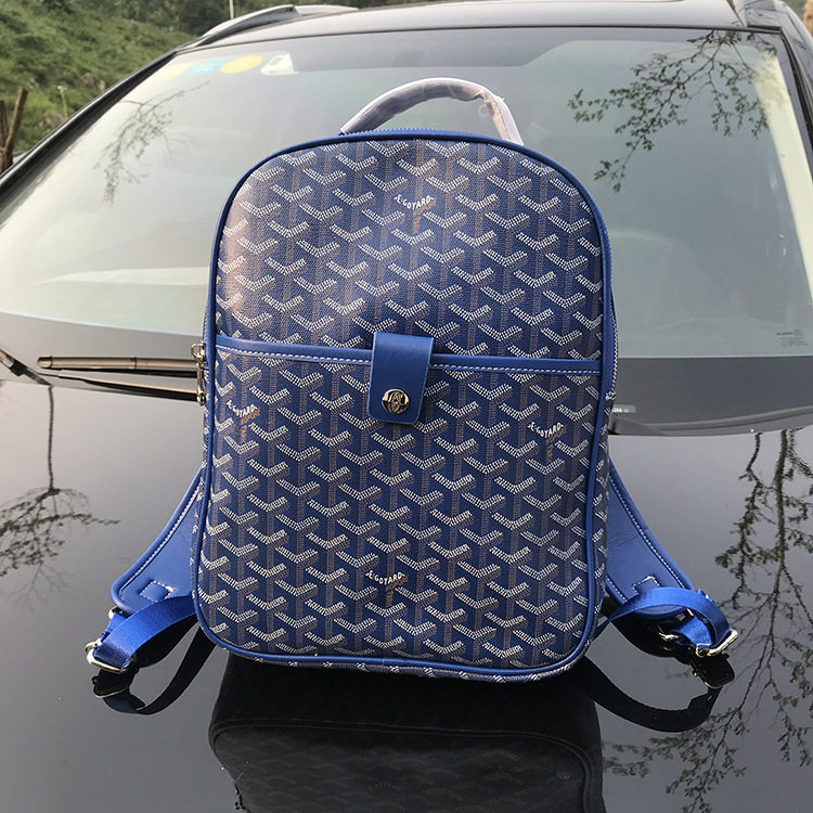2020 new leather goya backpack travel backpack goyard student bag