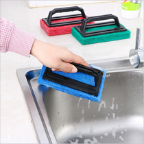 Pool brush thickened with handle stainless steel pool brush bath brush Kitchen descaling cleaning brush cleaning cloth