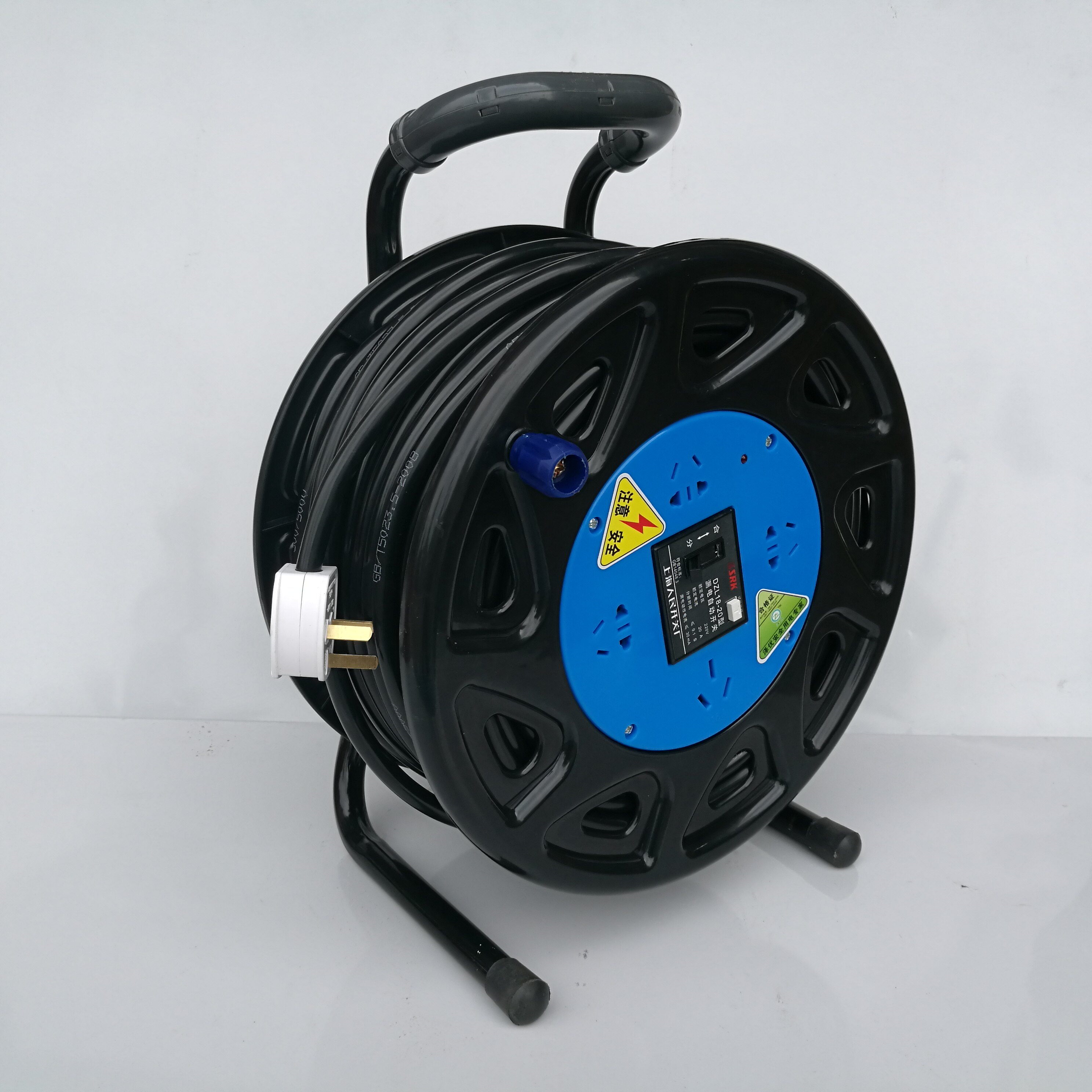 线盘移动电缆盘电线绕线滚子拖线卷盘线轴空盘30米50米插座插排