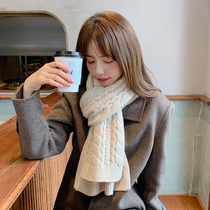 Scarves Women Winter Cute Teenage Girl Han Edition 100 Hitch Retro Knit Wool Thread Scarf-Chains Lovers Student Gifts