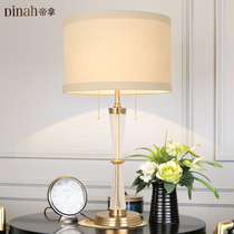 High-grade crystal lamp living room table lamp sofa corner lamp American luxury bedroom bedside lamp Villa large table lamp