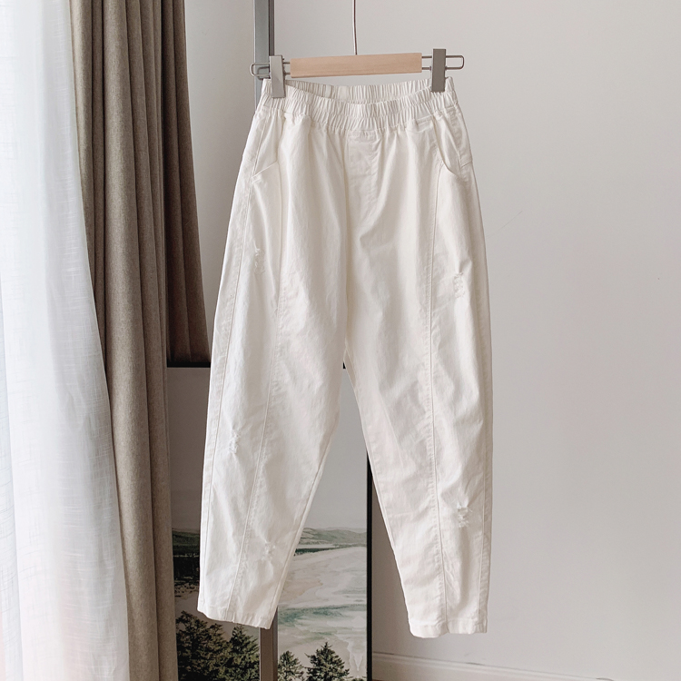 Pantalon léger femme en coton - Ref 3430211 Image 33