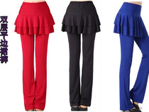 Square dance pants womens trousers Culottes thin spring and summer performance pants milk Silk Dance Pants