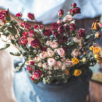Multi-head rose bouquet real flower dried flowers Yunnan Romantic Bubble Living-room Furnishing Floral Style Fresh Mini little dried flowers