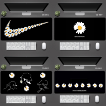 Oversized mouse pad GD right Zhilong same small Daisy black lock edge increased thickened wash Tide brand creative ins style book table mat writing desk mat student learning mat non-slip mat customization