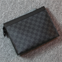 Mens handbag Korean version 2019 new old plaid hand clutch bag fashion business clutch bag trend casual handbag