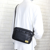 Three Boxes Tide Card Fashion Men Skew Satchel Japan-Japan Brief Shoulder Bag Soft Leather Casual Little Satchel Student Backpack