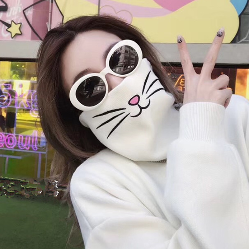 周扬青黑色宽松高领线衫女套头卡通甜美慵懒风网红软糯毛衣 - 搜款网