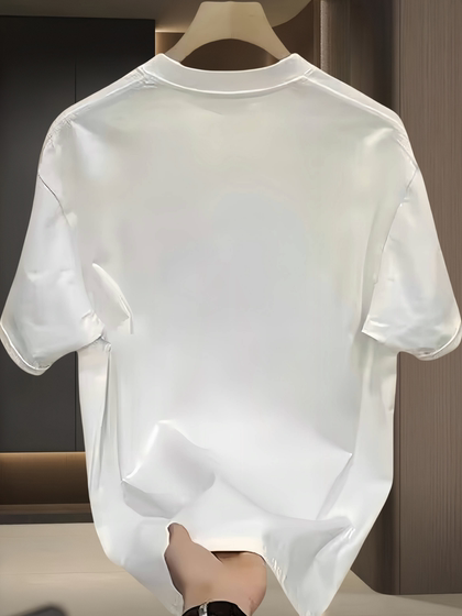 새로운 여름 틈새 스타 순수면 단락 티셔츠 다목적 캐주얼 티셔츠 느슨 새로운 여름 틈새 스타 순수면 단락 티셔츠 다목적 캐주얼 티셔츠 느슨