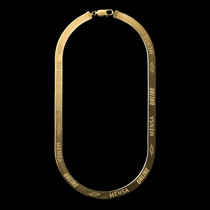 European and American trend brand ins hip-hop rap street necklace men and women letter sweater chain personality net red snake bone chain jewelry